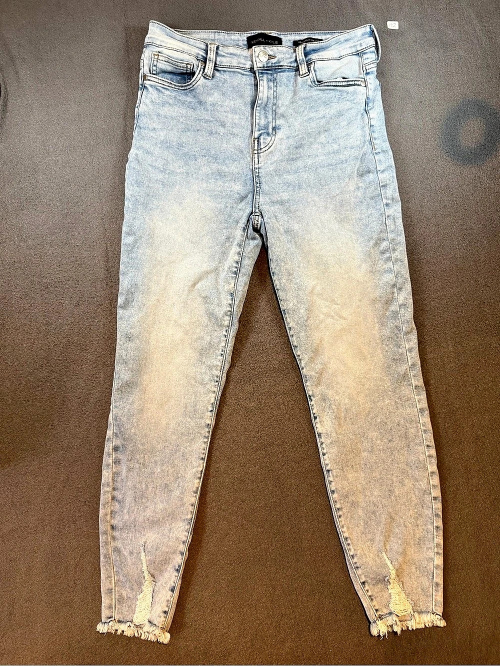 Kendall + Kylie The Kontour High Rise Skinny Jeans Blue Waist 11/30